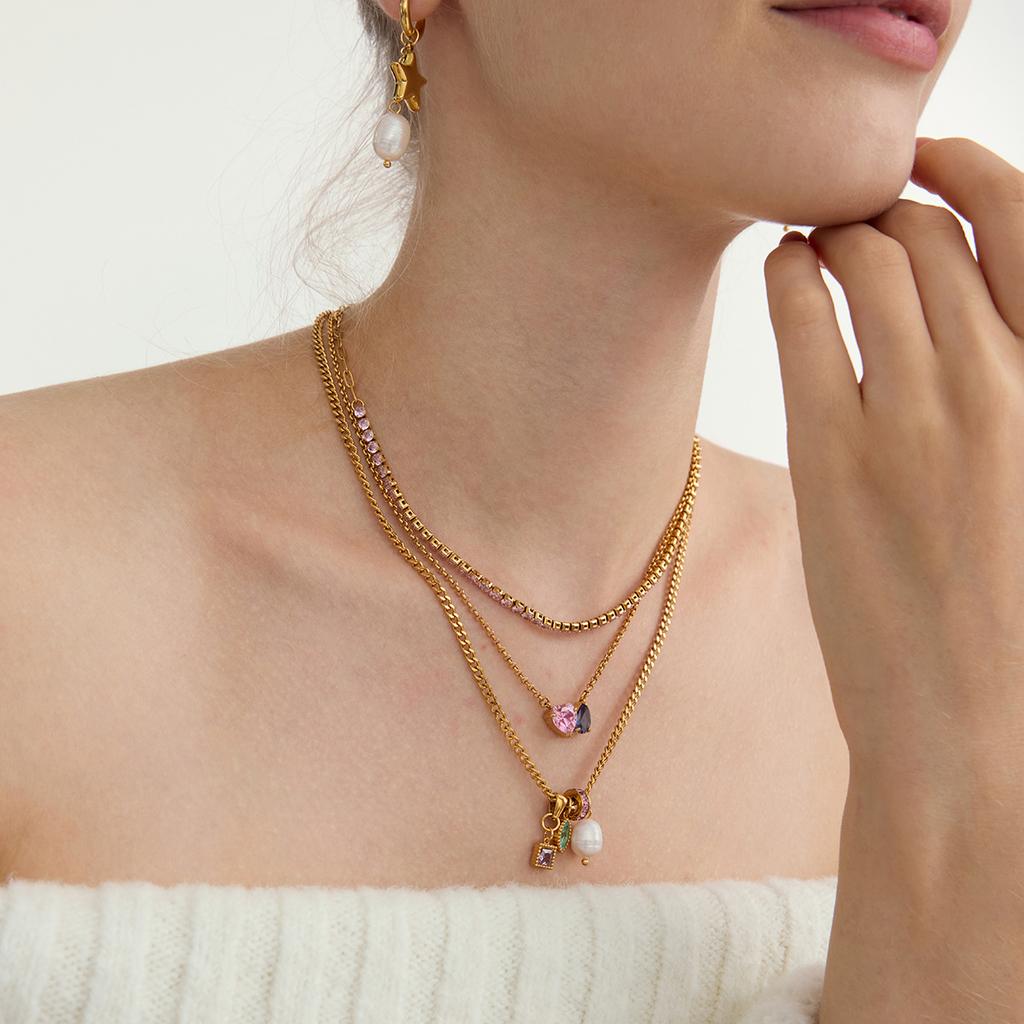 Light Luxury Niche Premium Diamond Ring Necklace Accessories Jewelry