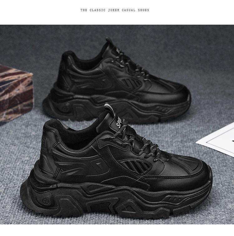 Pantofi de primăvară și toamnă pentru bărbați 2024 Noi sport versatil casual alergare cu talpă groasă pantofi albi