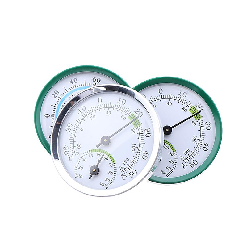 2 In 1 Aluminum Alloy Thermometer Hygrometer Wall-Mounted Thermometer For Home Office Temperature Humidity Meter