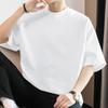 American Heavy Short-sleeved T-shirt Men's Round Neck Summer Solid Color Trendy Loose Half-sleeved Base Shirt