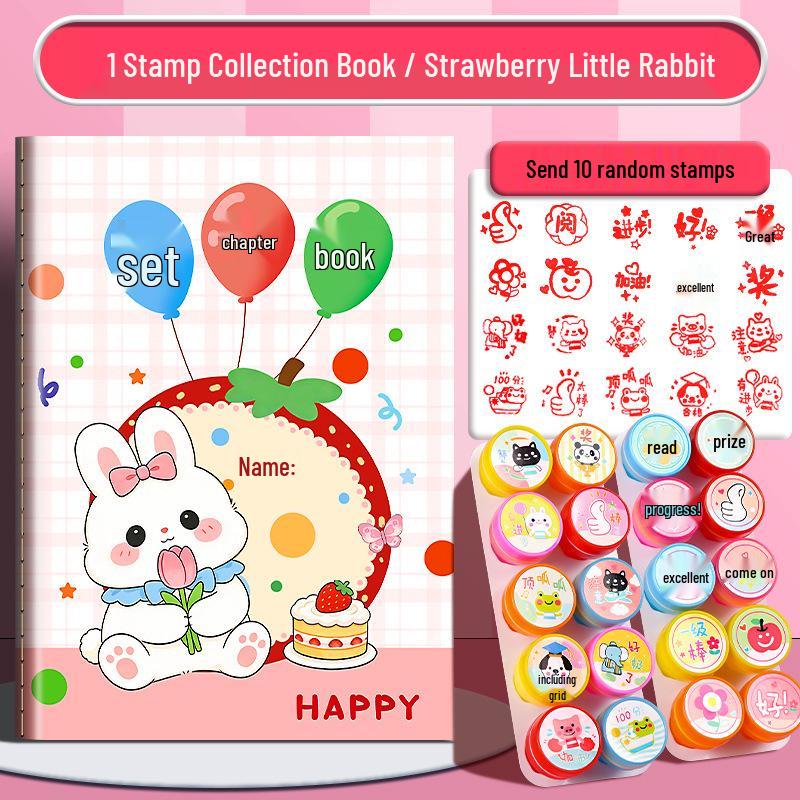 Kids' Reward Stamp Collection Album for Primary School