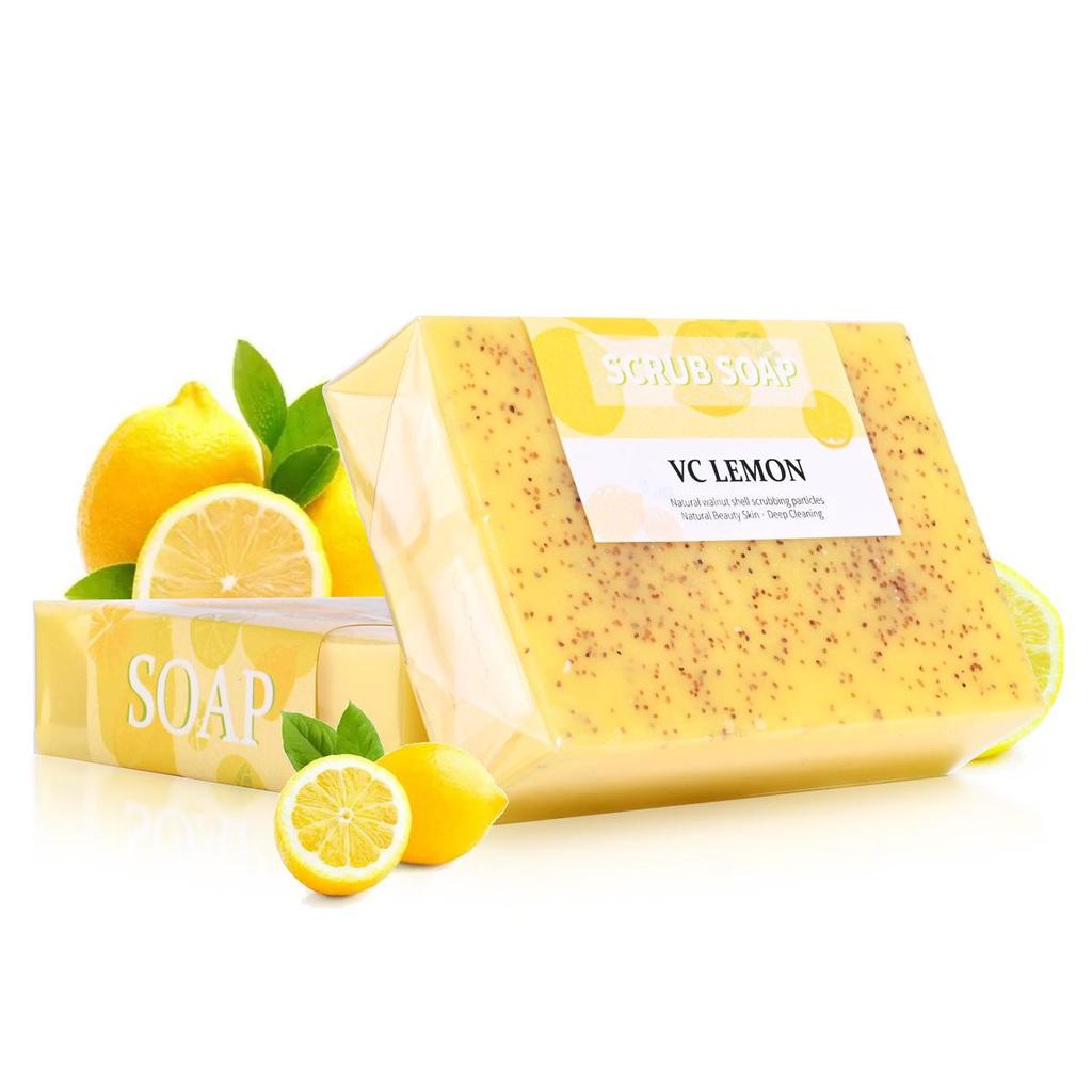 Lemon Fresh Exfoliating Handmade Soap with Turmeric Curcumin and Essential Oils