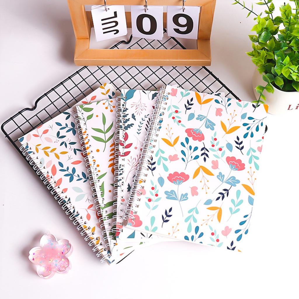Papier autocollant à décoller des deux côtés Carnet japonais minimaliste Cahier à feuilles mobiles pour étudiants Planificateur rechargeable avec reliure spirale