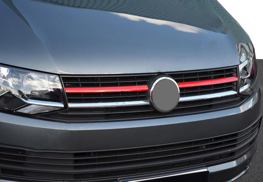

Upper grille overlays2015-2019 (2 pcs, red) for Volkswagen T6