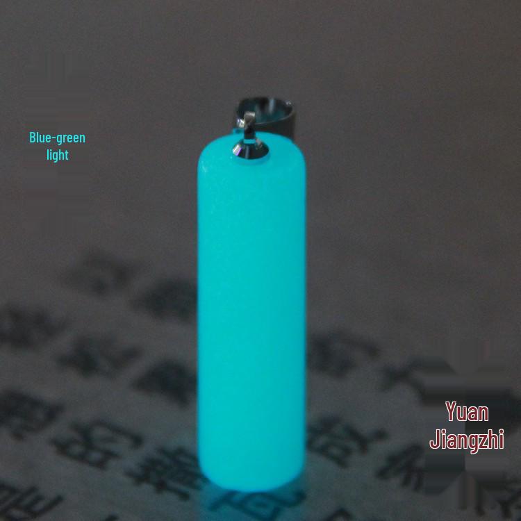 Glowing Luminous Cylinder Pendant Necklace - Fluorescent Night Pearl Jewelry Gift