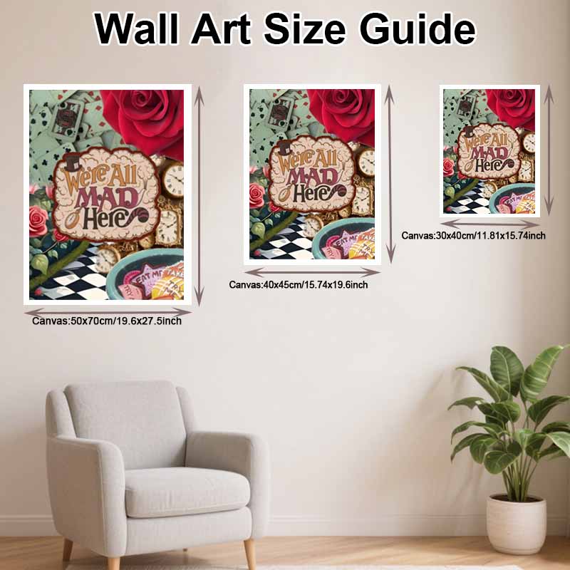 Disney Diamond Painting 5D DIY Alice Wonderland Mad Hatter Diamond Painting Kit Adult/Beginner Gift Idea Home Decor