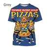 Funny New Pizza Tričko s 3D potiskem Muži Ženy Děti Neformální Chutné Jídlo Grafika Styl Harajuku Streetwear Top Trička