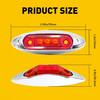 10x Amber 3LED Red 4" Side Marker Lights Clearance Lamp Truck Trailer Waterproof