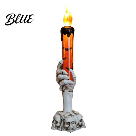 Secret Room Scary Decor Halloween LED Ghost Candle Light Spooky Hand Lamp Party Atmosphere Tabletop Decor Horror Light for Haunted House Decorative
