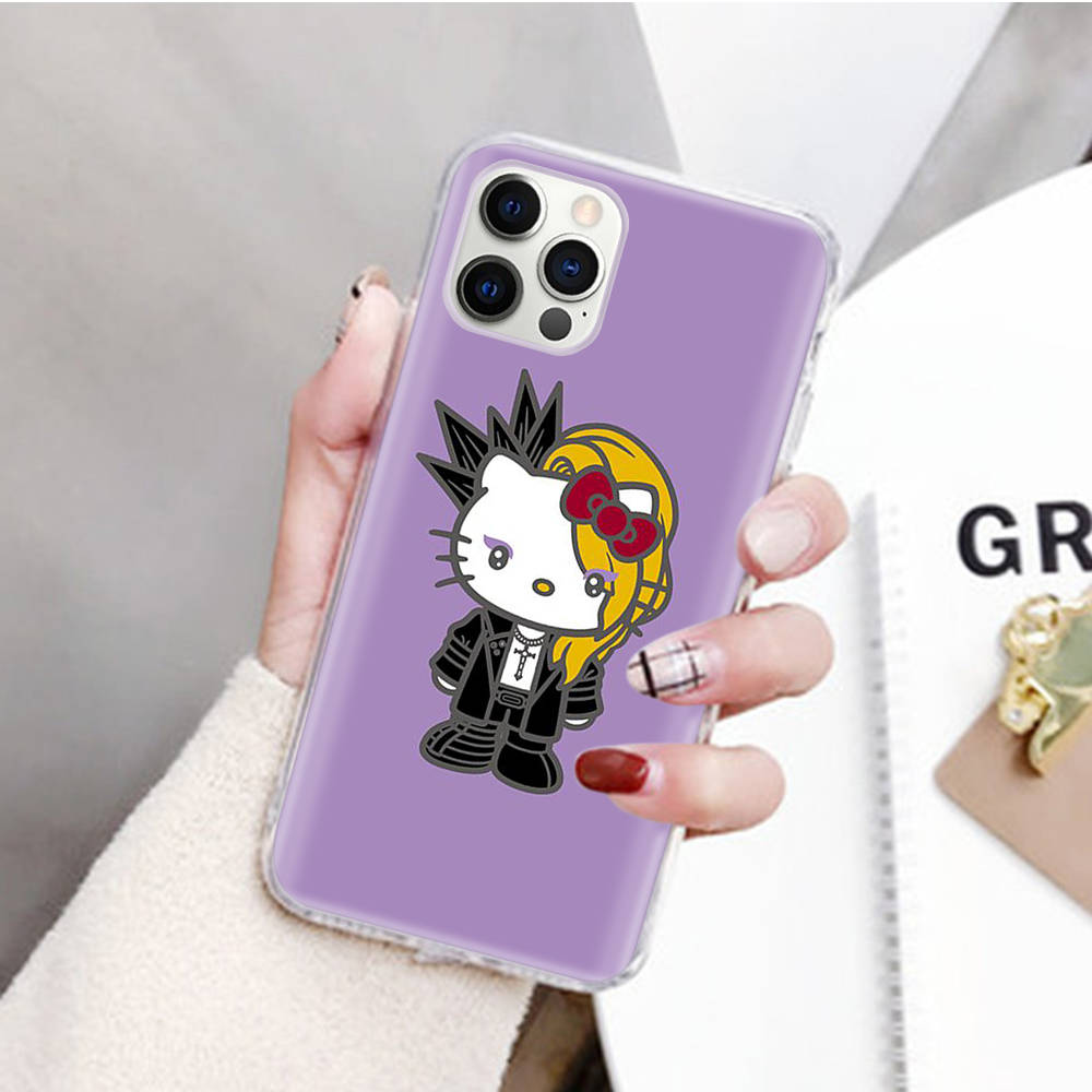 

JZ25Cat Sanrio Прозрачный чехол для Samsung A04 A14 A23 M33 M53 Realme 10 9 C35 C55 VIVO Y02 X80 Infinix Hot 30 Note 11 Tecno Spark 8P Pro VIVO Y11S эбеновый