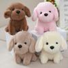 12Cm Cute Cartoon Sitting Puppy Plush Pendant Lovely Stuffed Dog Doll Keychain Teddy Dog Plush Toy Bag Charm Kid Gifts
