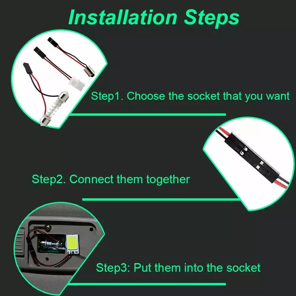 COB Panel Light With Resistance 16/24/36/48LEDs Decorative Automotive Lights Lamps White Roof Cool Blue Cars Ice Car 12V For Kit