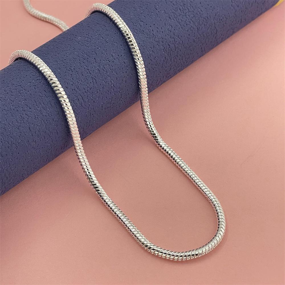 

Популярное серебряное колье 925 пробы «Змеиная кость» 3 мм, 40-75 см – Модное в Европе и Америке 50CM