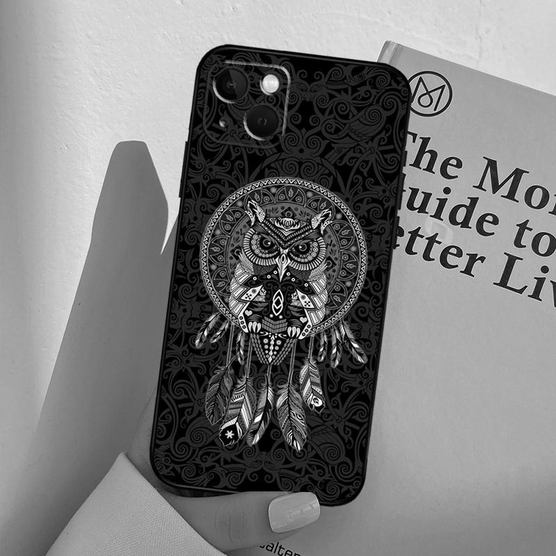 Dream Catcher Feather Wolf Phone Case For iPhone 17 16 14 13 12 11 15 Pro Max mini XR 16e 15 16 Plus 17 Air Full Cover