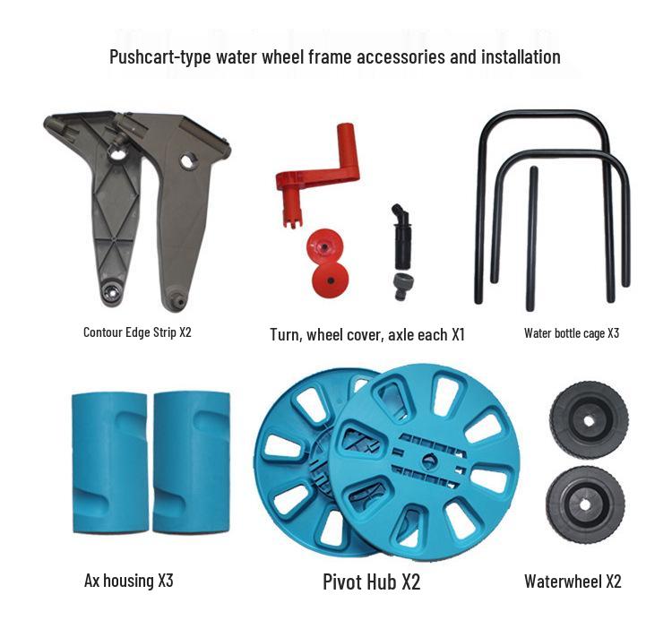 Garden Watering Hose Reel Cart with Storage Rack