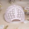 Shiny Rhinestone Lace Flower Baseball Cap Hollow Out Breathable Adjustable Ladies Spring Summer Hats