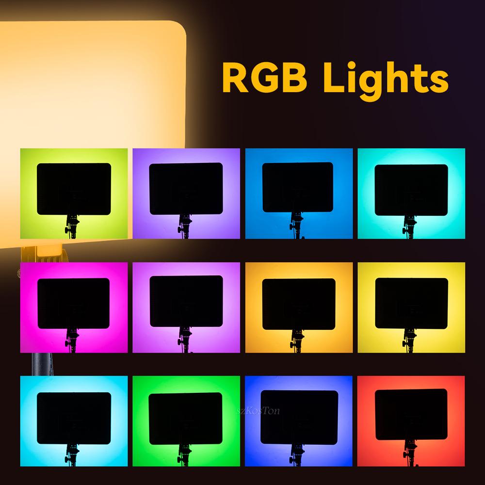 RGB LED Video Light Panel Photo Studio Kits 3200K-5600K Softer Lighting for Tiktok Studio Shooting Portraits Live YouTube