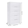 Plastic Drawers Dresser for Bedroom Storage Cabinet with 5 Drawers Craft Organizers and Storage for Playroom, Kitchen (White)