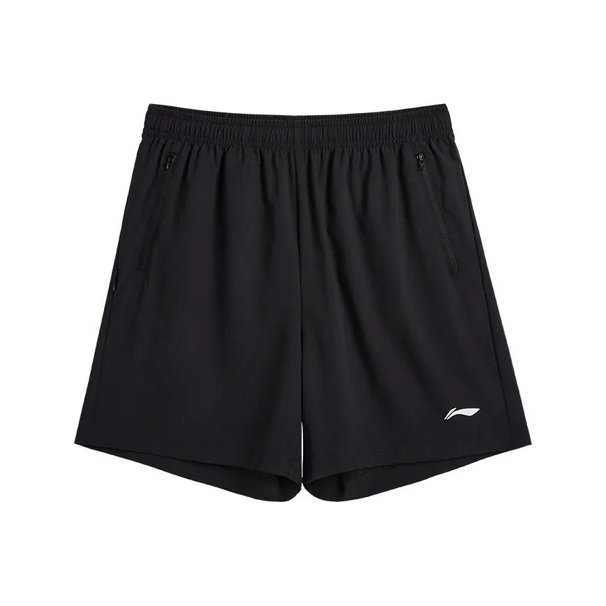 Li-Ning Comfortable Round Neck Pullover Simple Top Breathable Versatile Fashion Shorts Casual Sports Suit Unisex Sportswear AAPV157-1+YVSV017-1