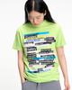 THEMUSEUMVISITOR Multi Text Graffiti T-Shirt (Green)