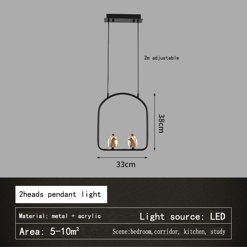 Creative Bird Led  Chandelier Hallway Stair Wall Sconce Mounted Bedroom Bedside Light Modern Designer Decor Pendant Lamp Fixture