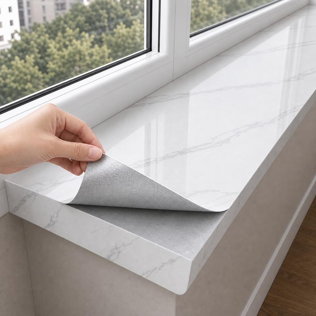 Self-Adhesive Marble-Patterned Stickers Are Waterproof And Moisture-Proof Suitable For Window Sill And Door Sill Renovations.