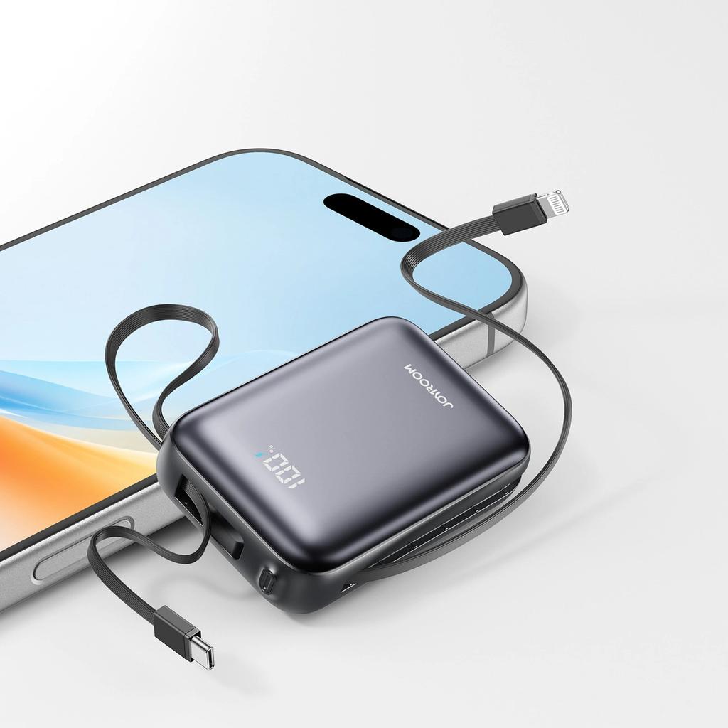 Powerbank Joyroom Jr-Pbf29 20000Mah 22,5W Z Podwójnym Kablem - Czarny