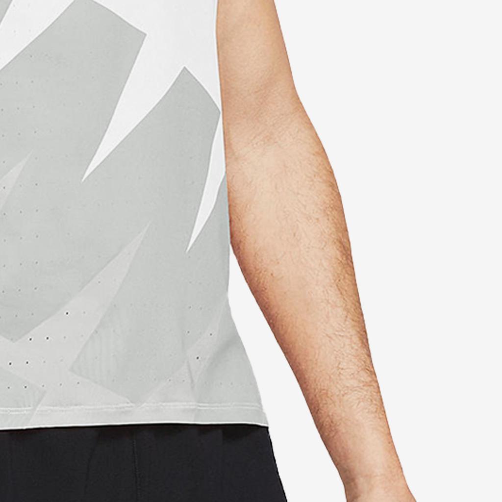 Men's Nike Chest logo Printing Breathable Running Sports White Vest CW1253-100