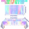 Tablecloth For Table Nappe De Table Tablecloth Birthday Iridesnt Disco Party Decor Shiny Laser Holographic Disposable Covers