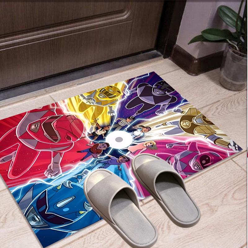 Mighty Morphin Power Rangers Pattern Rug, Indoor/Outdoor Mat, for Picnic, Gameroom, Bedroom, Office, Living Room, Home Decor Carpet, Birthday Gift