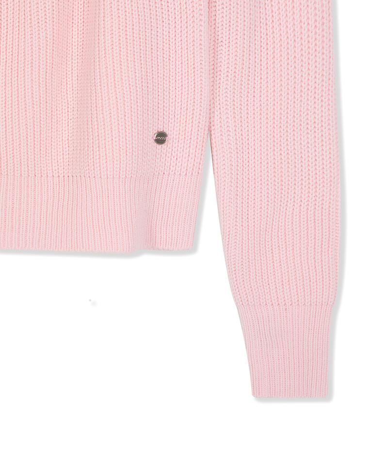 Nodeuyuumeon Raglan Slit Hazzi Knit [Pink]