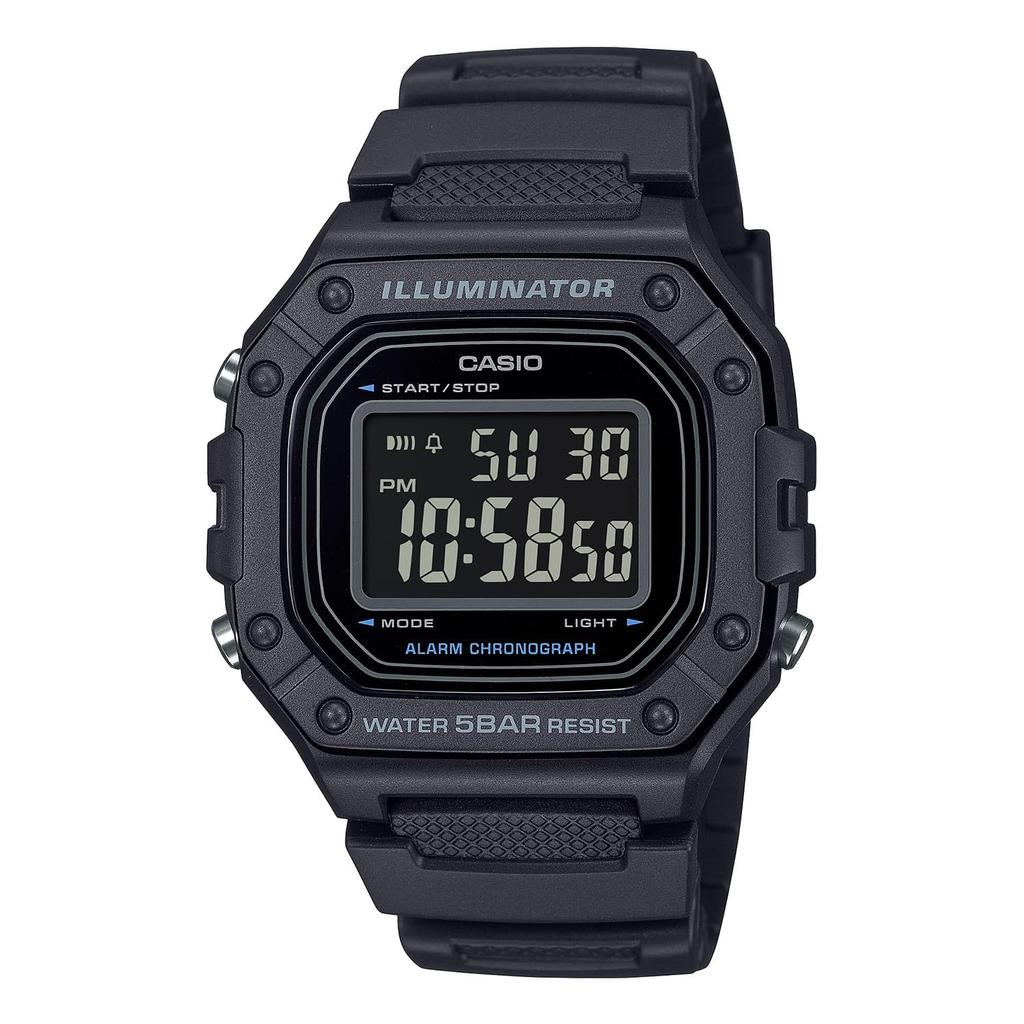 Casio Collection Wristwatch W-218H, Black, Sporty