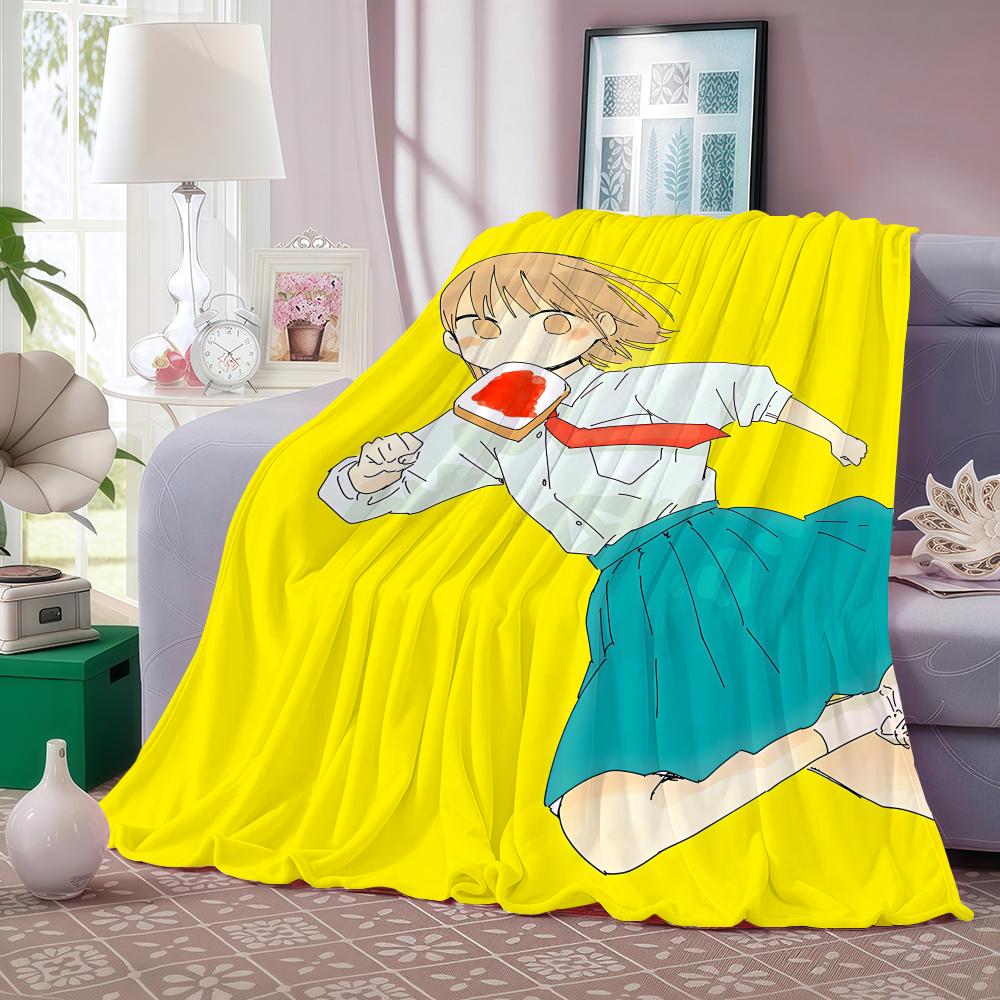 Anime A-Ao no Hako Throw Lightweight 240g Flannel Blanket Soft Skin-friendly for Summer Cooling