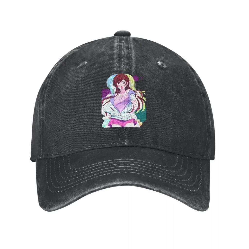 Anime Oversized Fit Vibrant Print Demin Trucker Hat Outdoor Adventures Summer Hat Cap Man Summer