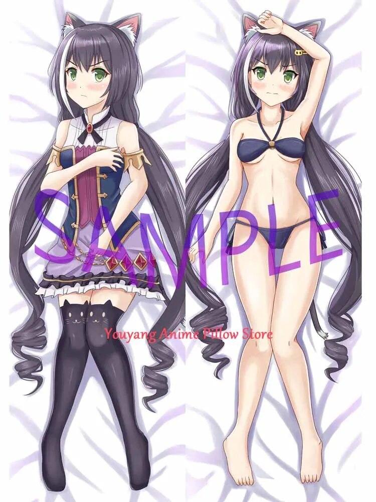 

Чехол на подушку в стиле аниме Dakimakura, двойной хвощ, рождественская наволочка с 2-сторонним принтом, обнимающая подушка для тела 40x120cm Peach Skin