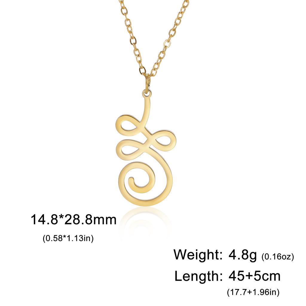 Cazador Stainless Steel Lotus Flower Yoga Om Unalome Pendant Necklace for Women Gift Buddhism Neck Chain Mandala Amulet Jewelry