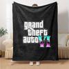 1pc Grand Theft Auto Soft Flannel Blanket with Designer Print A cozy blanket for all seasons, perfect for the couch, bed, office