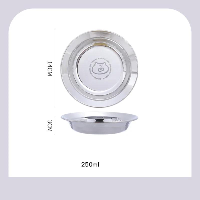 Creative Stainless Steel Dining Plates Home Afternoon Tea Fruits Snacks Plate Delicious Dishes Salad Plate Exquisite Tableware