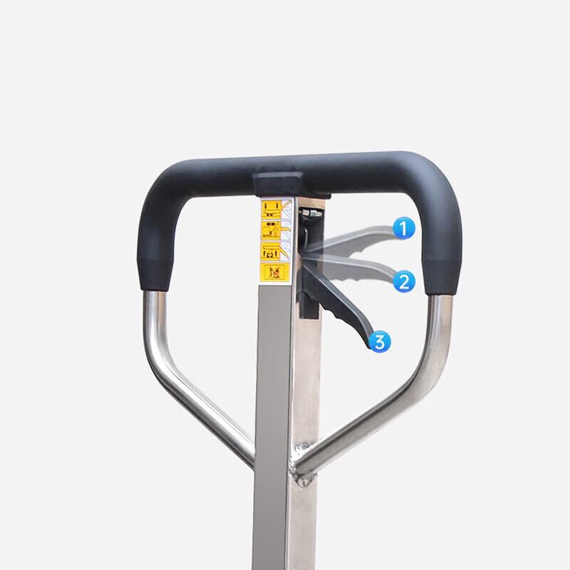 NuoShuEr 3.0T 304 Stainless Steel Manual Hydraulic Pallet Truck CN plug (adapter included)