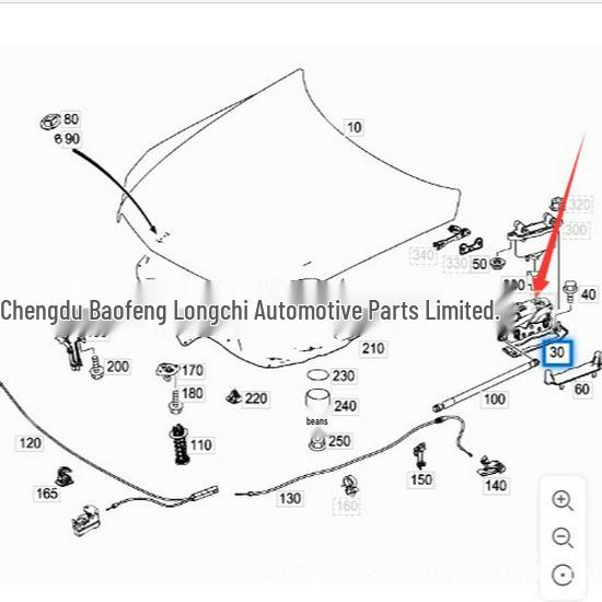 2048800128 and 2048800228 Compatible Mercedes-Benz Front Hood Hinges