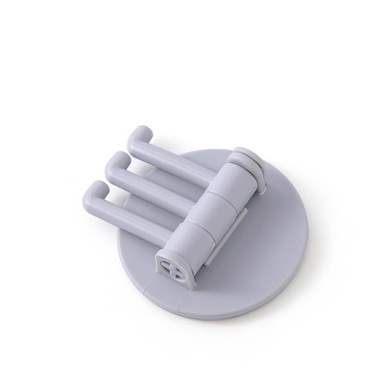 1/4pcs Space-Saving 3-Split Rotating Plastic Towel Hook for Bathroom and Door Back