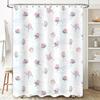 Rosa Rose Aquarell Duschvorhang Badezimmer Dekoration für Zuhause Moderne Blumenprint Badezimmer Set mit Stange (Weiß)