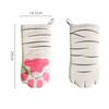 With Lanyard Microwave Oven Gloves Cat Shaped Thickened Comfortable Breathable Kitchen Supplies for Household Pastry Grilling