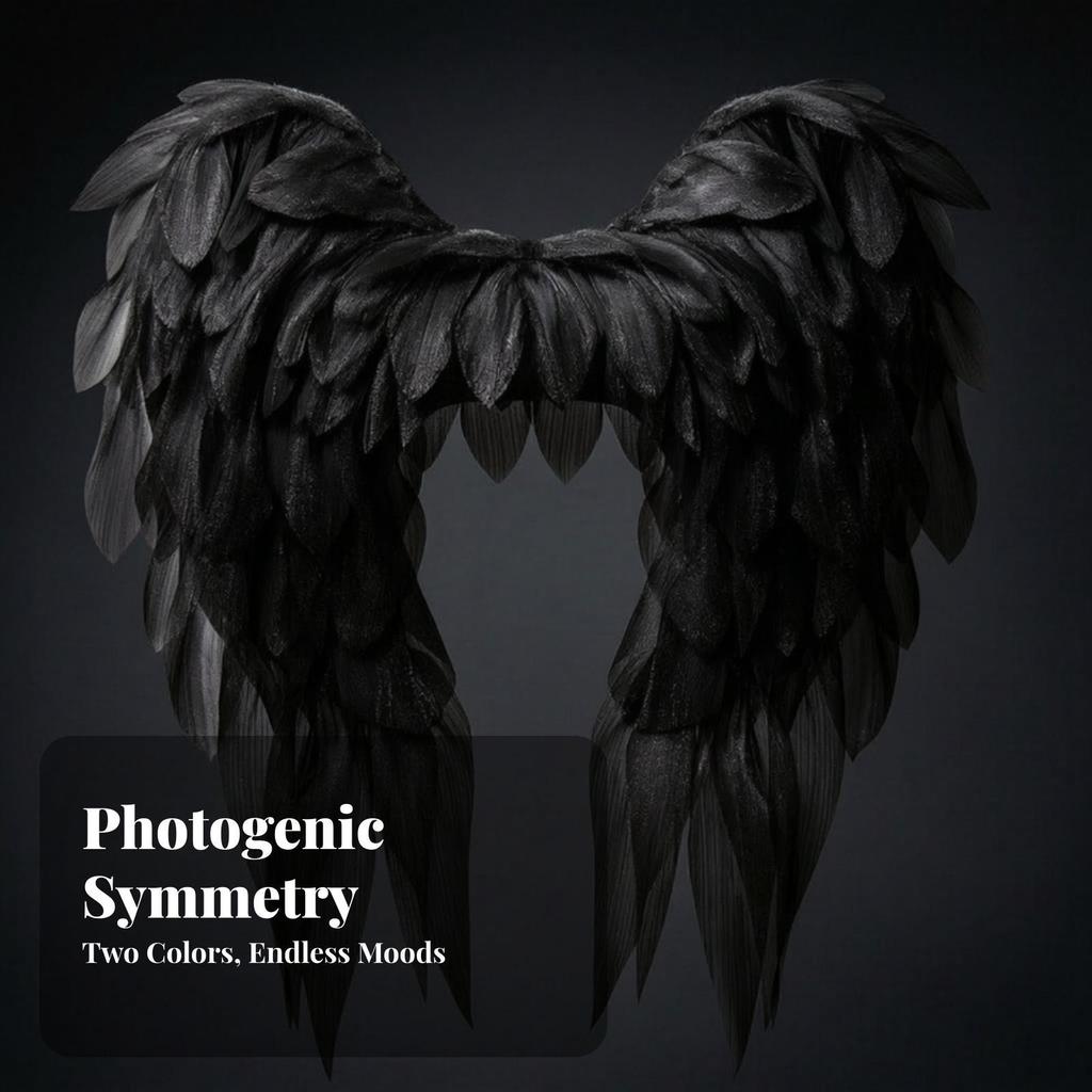 Angelic Angel Wings Layered Feathered Transparent Costume Accessory