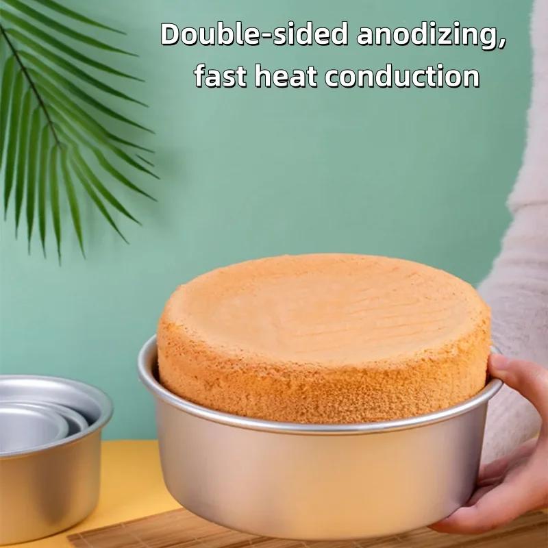 1 st-6 tum Chiffonkaksform Löstagbar botten Rund Kakbakform för Hem DIY Bakform för kaka av aluminiumlegering Form kakform