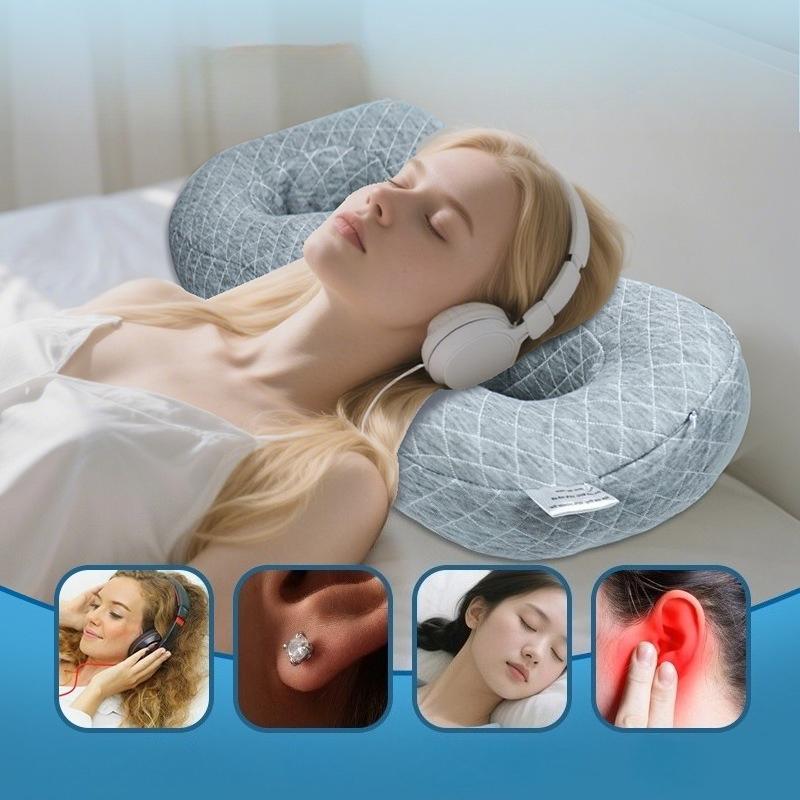 Ear Hole Protection Pillow Anti Pressure Ear Pillow Side Sleeping Hollow Pillow Neck Protection Pillow 8-shaped Pillow Core