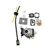 Carburetor Carb Kit For Brushcutter 43cc 49cc 52cc Brush Cutter Seal Hose Spark Plug Petrol Filter for For For CG430 CG520 BC430 Fuel System