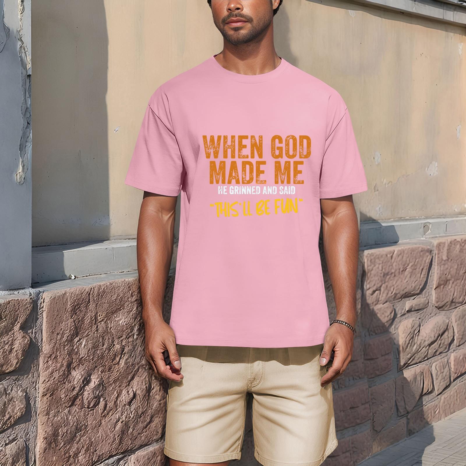 

Мужская рубашка с воротником-стойкой и коротким рукавом, свободная рубашка для отдыха и отдыха, мужская XL розовый