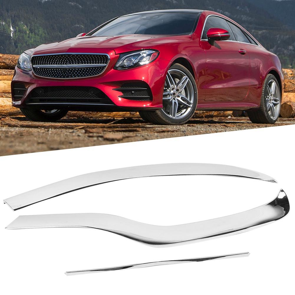 3pcs ABS Chrome Front Bumper Plate Fit For Benz E Class W213 2016 2019 Car Accessories