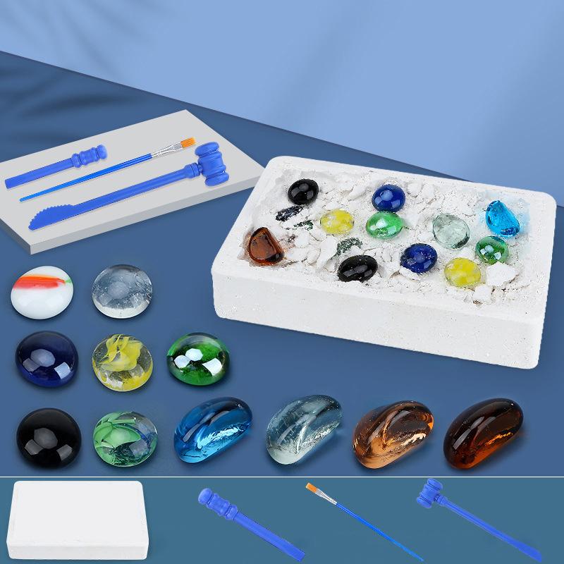 1 Set Digging Gems For Treasures Dinosaur Fossils Mining Treasure Blind Box Children'S Archaeological Excavation Toys